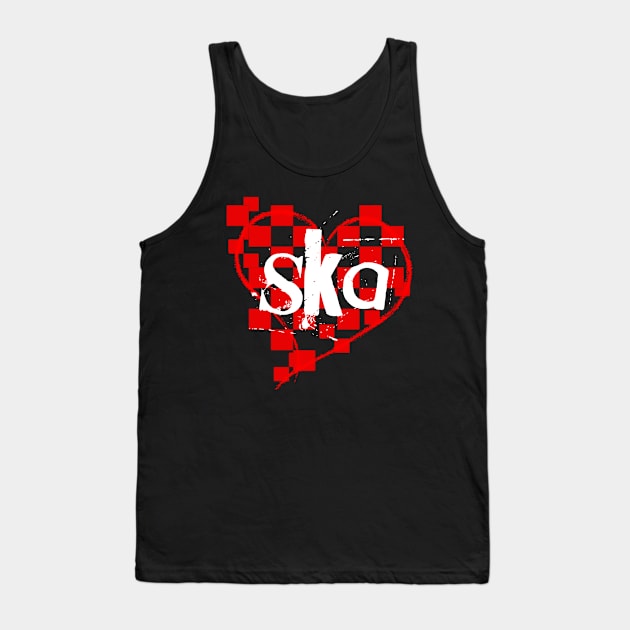 ska checkered heart Tank Top by asyrum